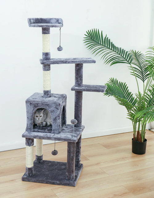 Load image into Gallery viewer, Pet Cat Tree House 7 Kinds House with Hanging Ball Cat Condo Climbing Frame Furniture Scratchers Post for Kitten Cat Playing Toy
