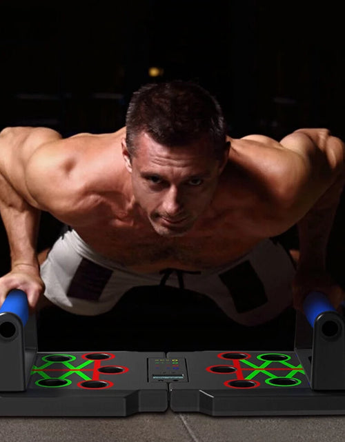 Load image into Gallery viewer, Push up Board, Portable Multi-Function Foldable 10 in 1 Push up Bar, Push up Handles for Floor,Professional Push up Strength Training Equipment with Timer
