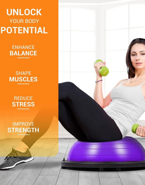 Load image into Gallery viewer, Sportneer Half Balance Ball Balance Board with Resistance Bands Balance Trainer

