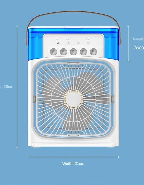 Load image into Gallery viewer, Portable Humidifier Fan Air Conditioner Household Small Air Cooler Hydrocooling Portable Air Adjustment for Office 3 Speed Fan
