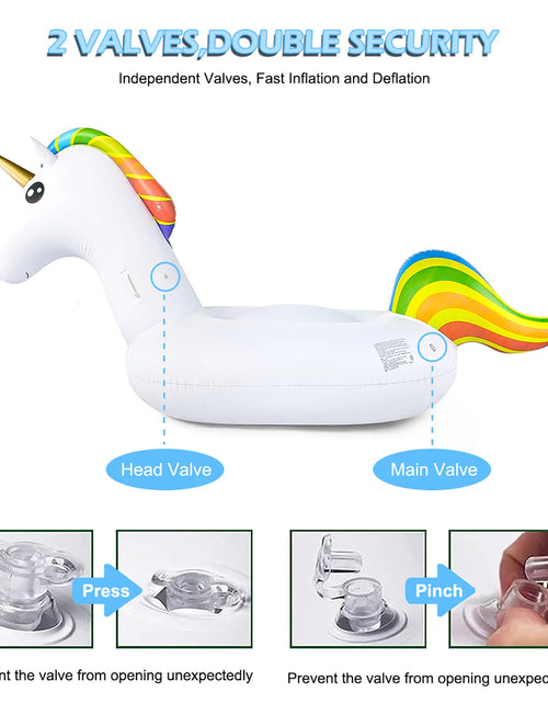 Load image into Gallery viewer, Large Unicorn Inflatable Pool Float for Kids, Giant Float for Pool, Swimming Pool Inflatables Ride-On Pool Toys
