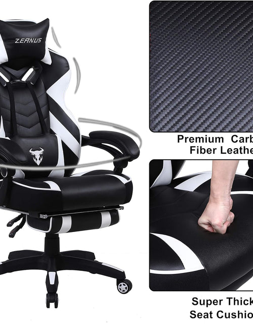 Load image into Gallery viewer, Gaming Chairs for Adults Black Recliner Computer Chair with Footrest Ergonomic PC Gaming Chair with Massage High Back Chair for Gaming Big and Tall Gamer Chair Large Computer Gaming Chair
