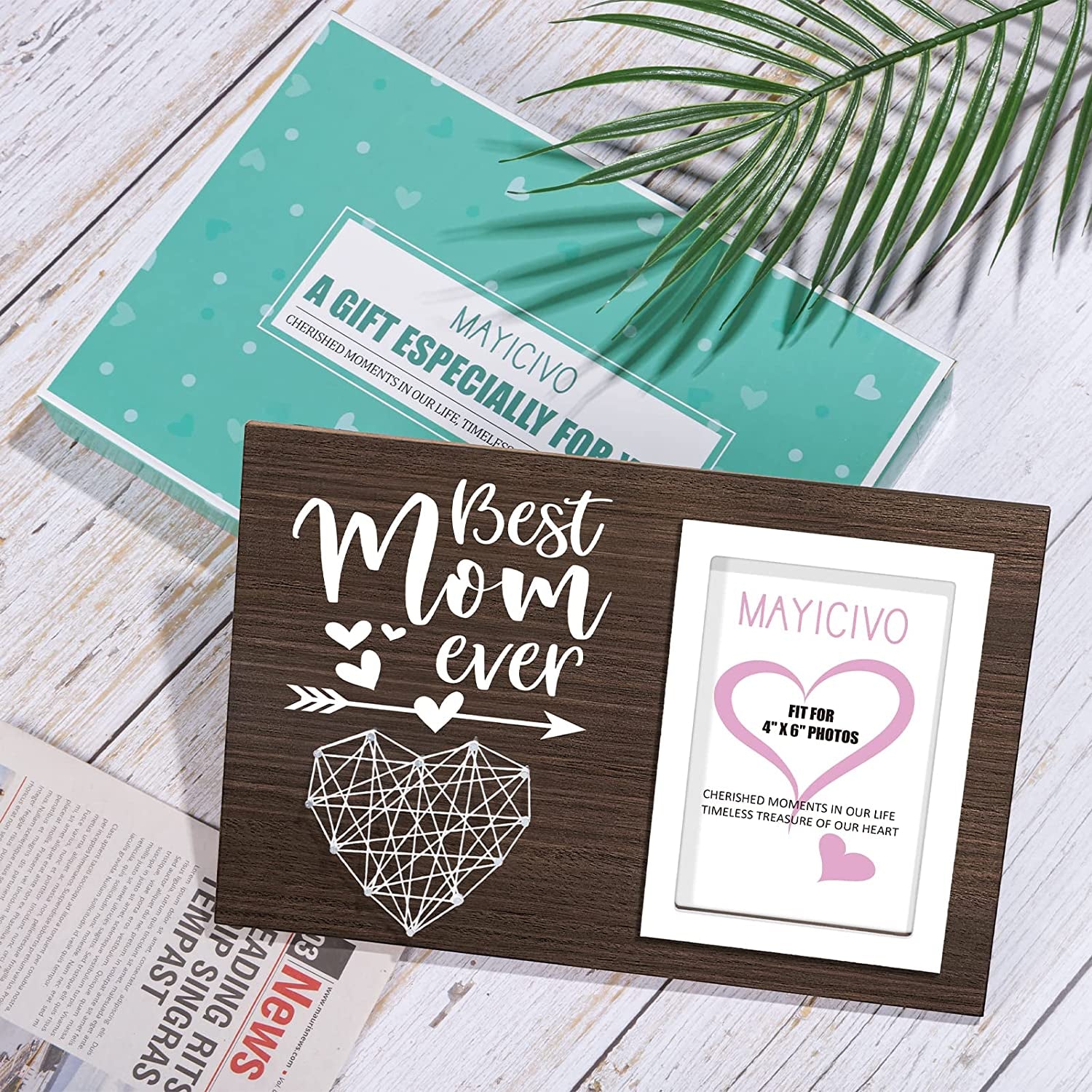 Best Mom Gifts Mothers Day Gifts for Mom from Daughter Son Kids, Mom Picture Frame Mother-In-Law Gifts New Mom Gifts for Women, Birthday Gifts for Mom Mothers Day Gifts for Wife from Husband-4X6 Photo