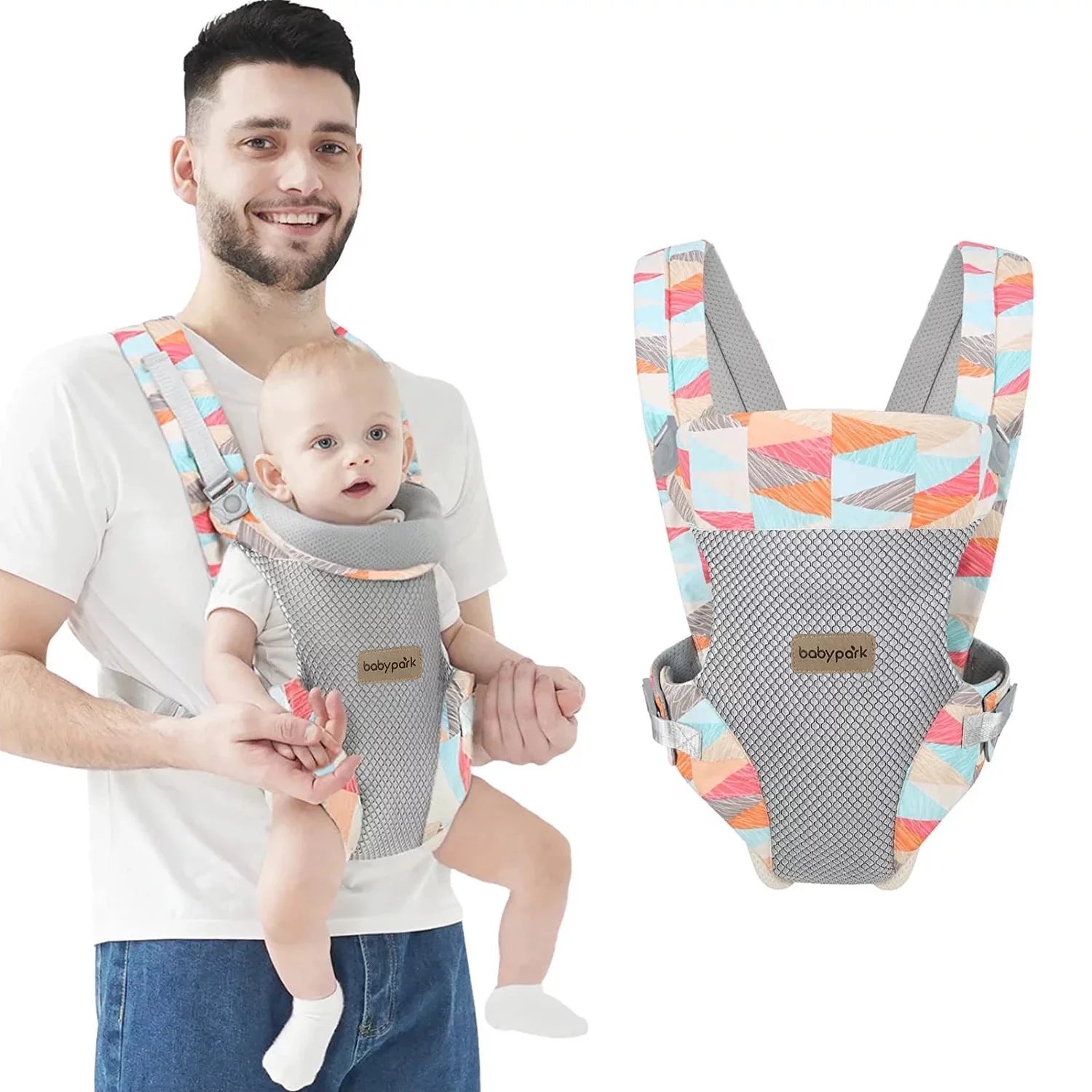 Baby Carrier, 4-In-1 Leaf Baby Carrier, Front and Back Baby Sling with Adjustable Holder