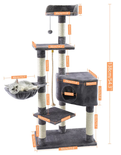 Load image into Gallery viewer, Domestic Delivery Multi-Level Cat Tree Tower Climb Furniture Scratching Post for Indoor House Pet Supplies Kitten Toy Cozy Condo
