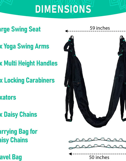 Load image into Gallery viewer, Premium Aerial Hammock anti Gravity Yoga Swing Kit - Acrobat Flying Sling Set for Indoor and Outdoor Inversion Therapy
