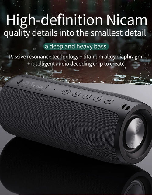 Load image into Gallery viewer, Waterproof Bluetooth Speaker, Portable Outdoor Wireless Speaker with Loud Stereo Sound, 30H Playtime,Black
