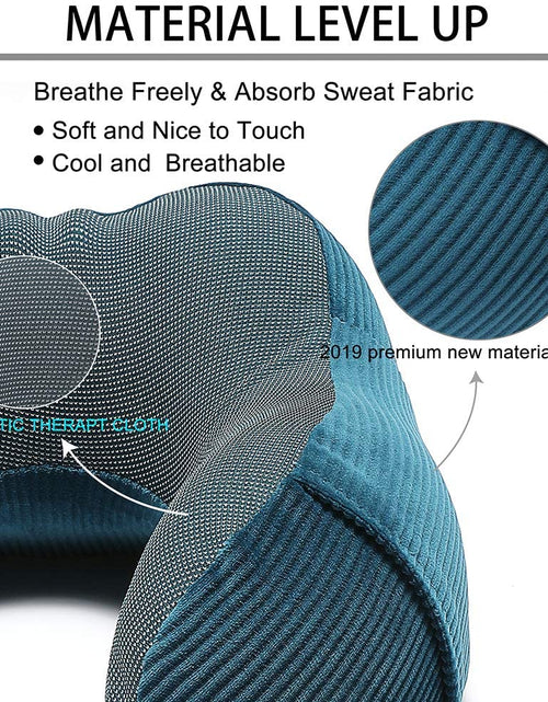 Load image into Gallery viewer, Travel Pillow, Memory Foam Neck Pillow with 360-Degree Head Support Comfortable Airplane Pillow with Storage Bag Lightweight Traveling Pillow for Sleeping, Car, Train, Bus and Home Use
