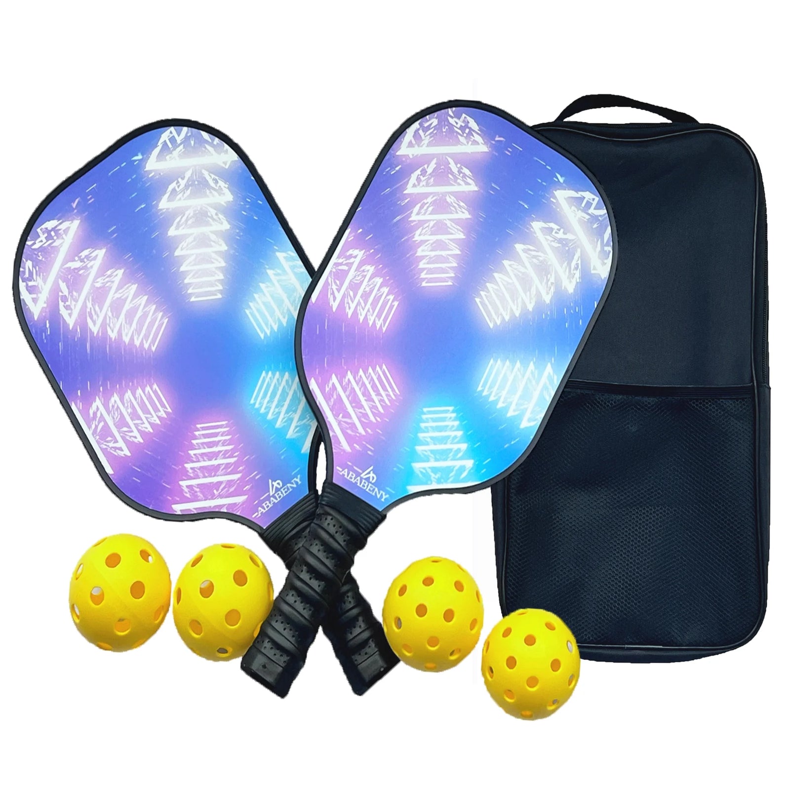 Pickleball Paddles Set of 2, USAPA Approved Fiberglass Surface Pickleball Set with Pickleball Rackets, Lightweighted Pickle Ball Paddle Set ​For Men Women with 4 Pickle Balls, Carrying Bag