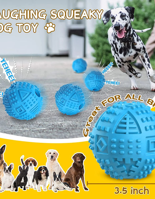 Load image into Gallery viewer, Dog Balls Treat Dispensing Dog Toys, Dog Toys for Aggressive Chewers Large Breed, Nearly Indestructible Squeaky Dog Chew Toys for Large Dogs, Natural Rubber Dog Puzzle Toys, Tough IQ Dog Treat Balls
