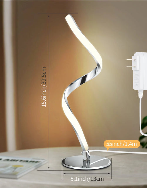 Load image into Gallery viewer, Modern Spiral Table Lamp -  Touch Control Bedside Lamp, 3 Colors &amp; Fully Stepless Dimmable Nightstand Lamps for Bedroom, Living Room &amp; Office(3000K 4000K 5000K)
