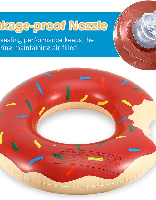 Load image into Gallery viewer, Swim Rings, Durable PVC Swimming Tube Water Fun Inflatable Pool Float Tube Summer Swimming Pool Float Ring Donuts Painting Beach Pool Party Toys for Kids Adults
