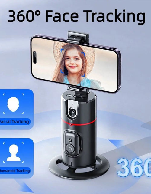 Load image into Gallery viewer, Auto Face Tracking Phone Holder Tripod, No App Required, 360° Rotation Smart Face Body Tracking Tripod Selfie Phone Camera Mount Cell Phone Stand for TIK Tok, Vlog, Live Streaming, Youtube Video
