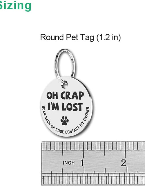 Load image into Gallery viewer, Stainless Steel QR Code Pet ID Tags Dog Tags - Pet Online Profile - Scan QR Receive Instant Pet Location Alert Email
