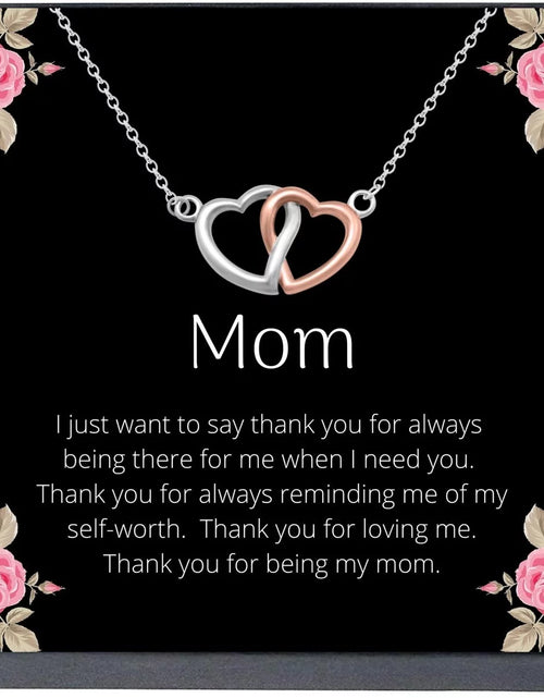 Load image into Gallery viewer, Mothers Day Necklace Jewelry Gifts for Mom- Heart Pendant Necklace on Quote Card Best Mom Ever Gifts from Son or Daughter
