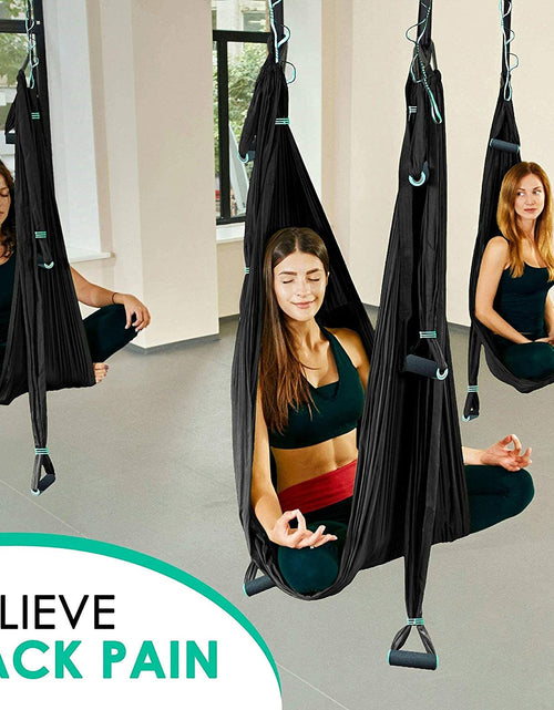 Load image into Gallery viewer, Premium Aerial Hammock anti Gravity Yoga Swing Kit - Acrobat Flying Sling Set for Indoor and Outdoor Inversion Therapy
