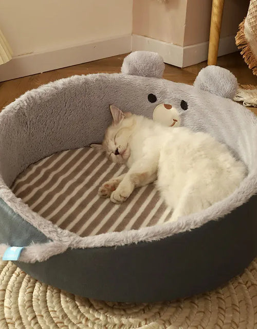Load image into Gallery viewer, Round Pet Beds for Cat Nest Spacious Comfortable Deep Sleep Cushions Sofa Puppy House for Small Medium Cat Pet Supplies
