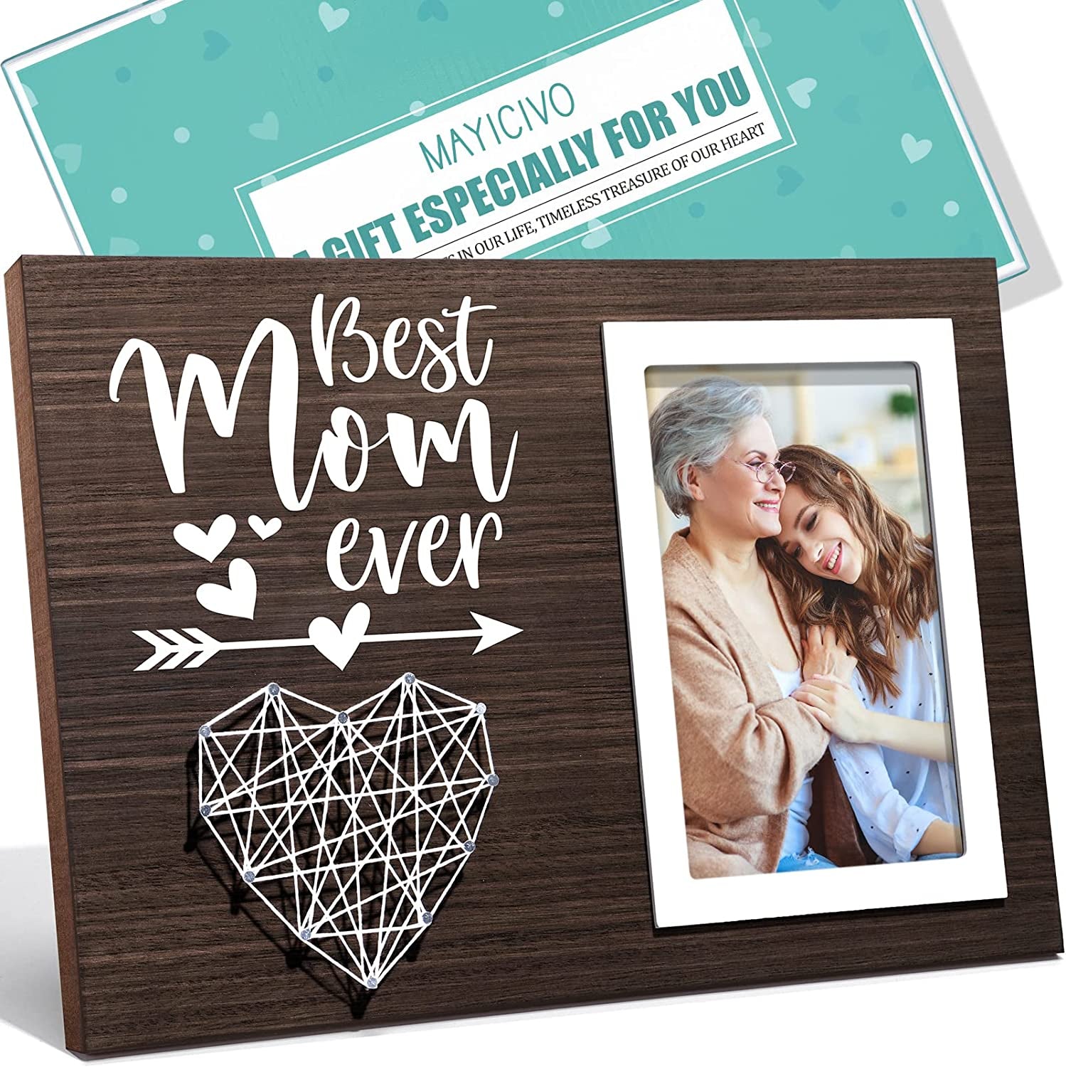 Best Mom Gifts Mothers Day Gifts for Mom from Daughter Son Kids, Mom Picture Frame Mother-In-Law Gifts New Mom Gifts for Women, Birthday Gifts for Mom Mothers Day Gifts for Wife from Husband-4X6 Photo