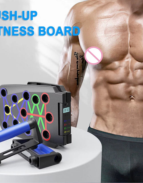 Load image into Gallery viewer, Push up Board, Portable Multi-Function Foldable 10 in 1 Push up Bar, Push up Handles for Floor,Professional Push up Strength Training Equipment with Timer
