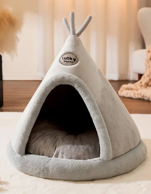Load image into Gallery viewer, Warm Winter Pet Tent House Cat Bed Cat Dog House Deep Sleep for Puppy Cat Indoor Outdoor Tent with Cushion Pet Supplies 2023 New
