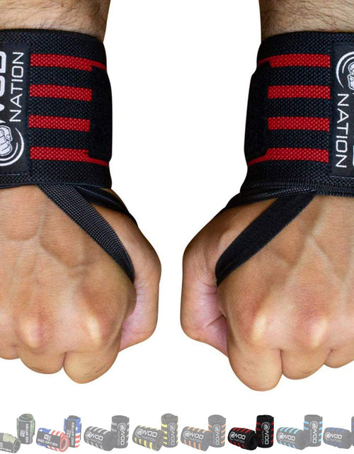 Load image into Gallery viewer, Wrist Wraps Weightlifting for Men &amp; Women - Weight Lifting Wrist Wrap Set of 2 Forcrossfit and Cross Training (12&quot; or 18&quot;) + Includes Carrying Bag
