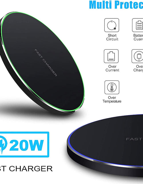 Load image into Gallery viewer, Fast Wireless Charger,20W Max Wireless Charging Pad Compatible with Iphone 14/15/13/12/SE/11/11 Pro/Xs Max/Xr/X/8,Airpods; Wireless Charge Mat for Samsung Galaxy S23/S22/Note,Pixel/Lg G8 7
