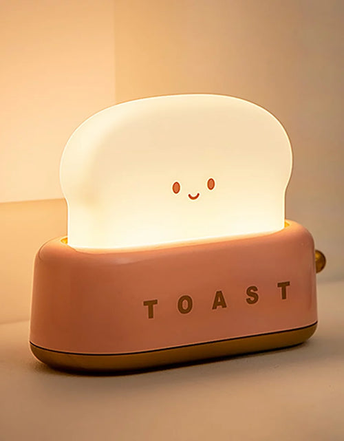 Load image into Gallery viewer, Cute Bread Night Light Usb Rechargable Desk Lamp Bedroom Bedside Sleep Light Reading Light for Office Bedroom Living Room
