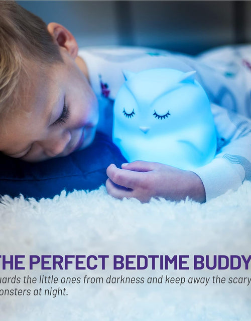 Load image into Gallery viewer, Silicone Night Light for Kids, Bear - 9 Soft Colors, Remote Sleep Timer - Rechargeable, Battery-Operated Light for Toddler, Baby, Girls, Boys - Bedroom, Nursery
