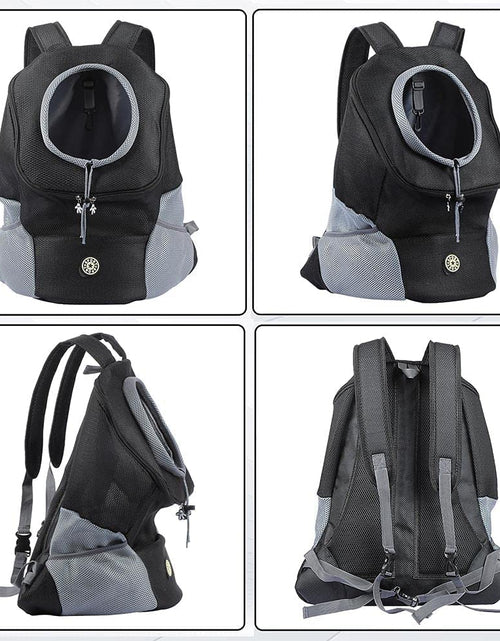 Load image into Gallery viewer, Dog Backpack, Puppy Backpack, Pet Carrier Backpack Small Dog Backpack Carrier Pet Travel Carrier Dog Front Carrier with Breathable Head Out Design and Padded Shoulder for Hiking Outdoor Travel(S)
